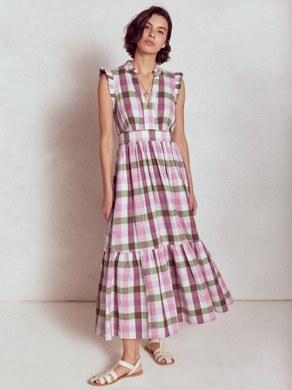 Boden Wren Double Cloth Midi Dress
